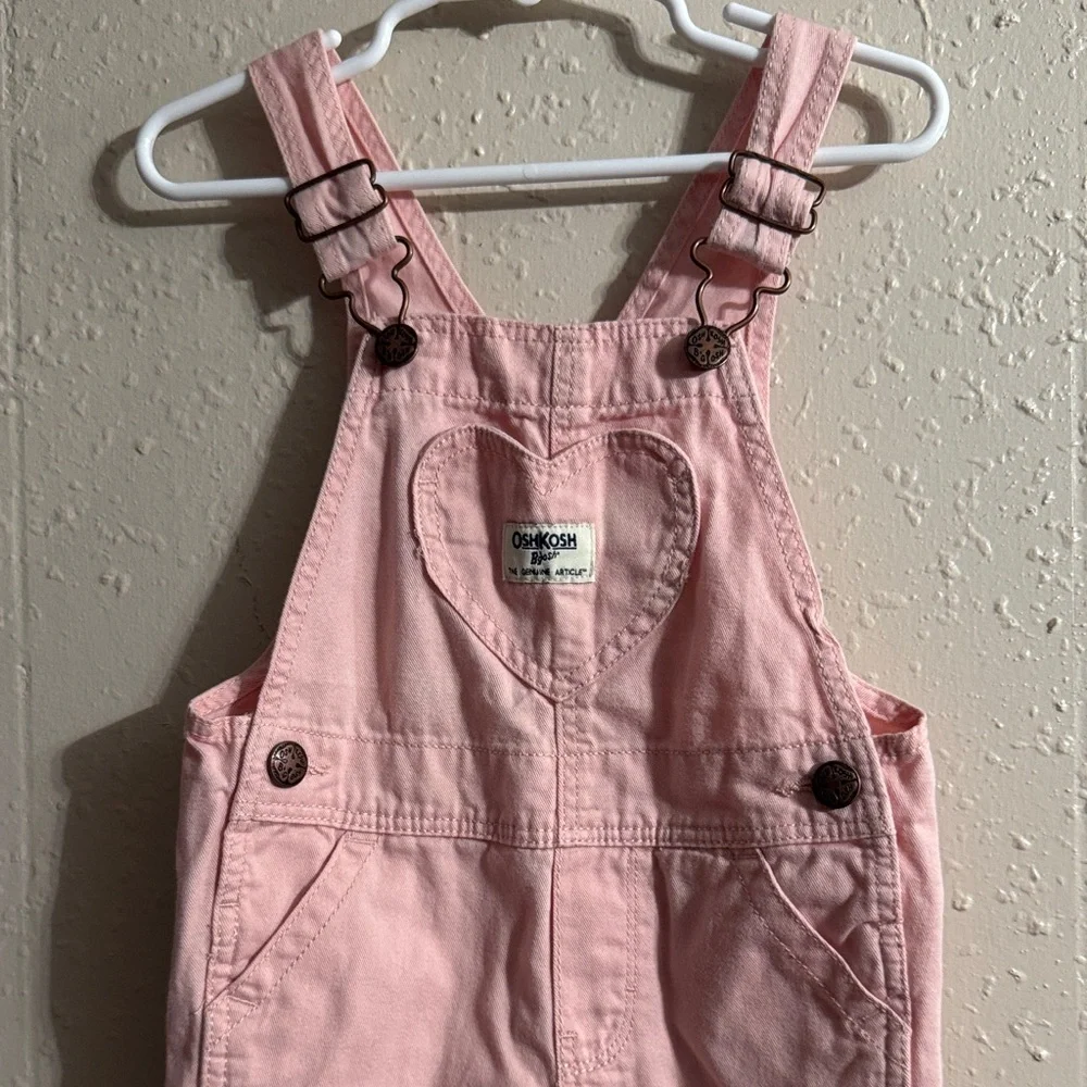 OshKosh B'gosh Light Pink Heart Overalls